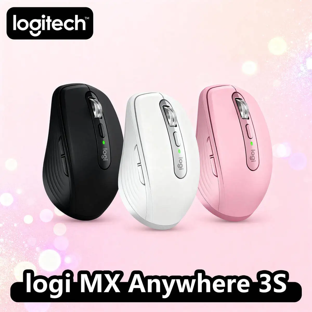 

Logitech MX Anywhere 3S Ergonomic Wireless Mouse, MagSpeed Scroll, Logitech Flow, USB-C, Mac (Multi style Logitech mouse)