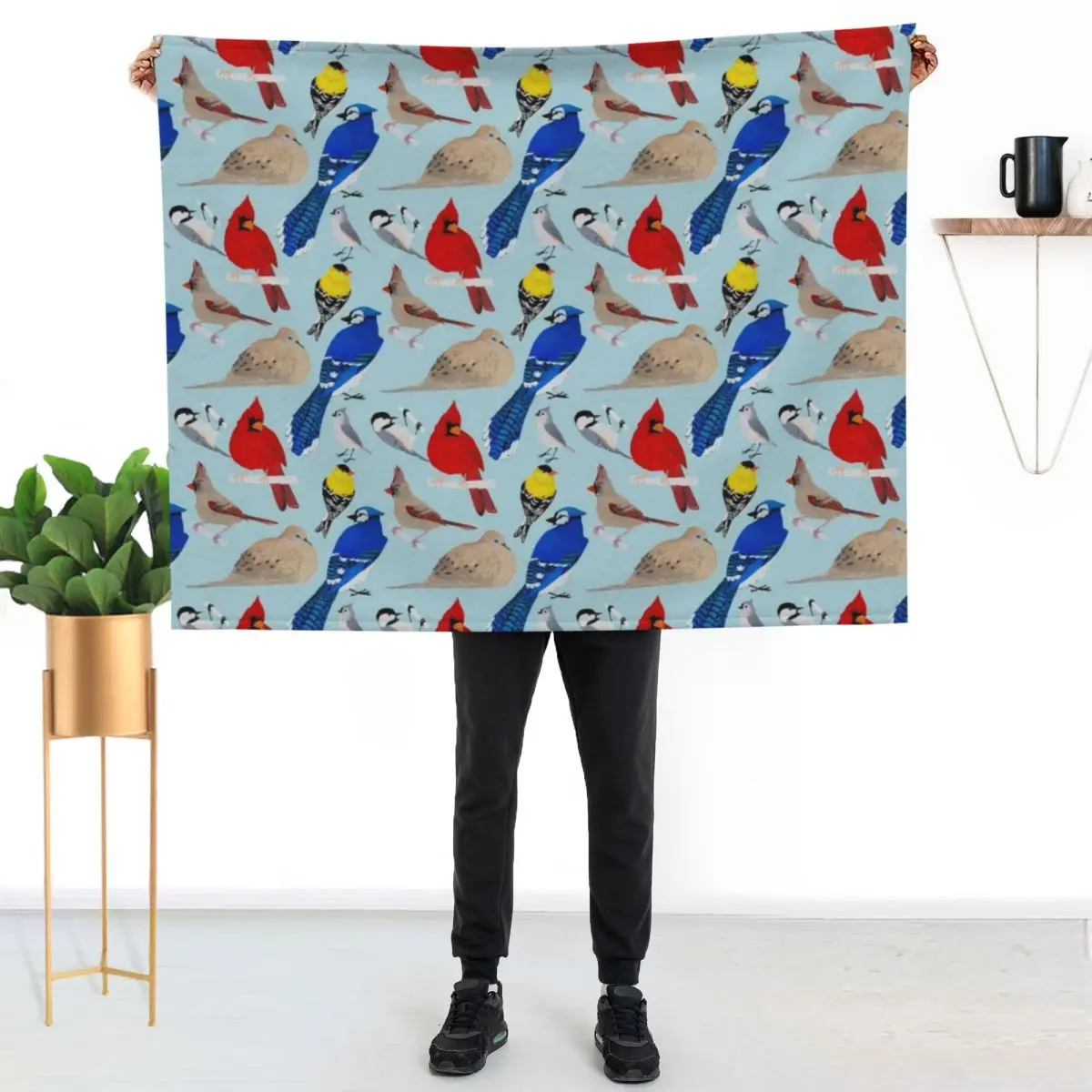 Feeder Birds Throw Blanket wednesday halloween Hairy For Baby Polar christmas gifts Blankets