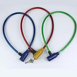 Bicycle Lock Exquisite Steel Cable Lock Outdoor Bike anti-theft Lock Mountain Bike Wire Lock Accessories Security With 2 Keys