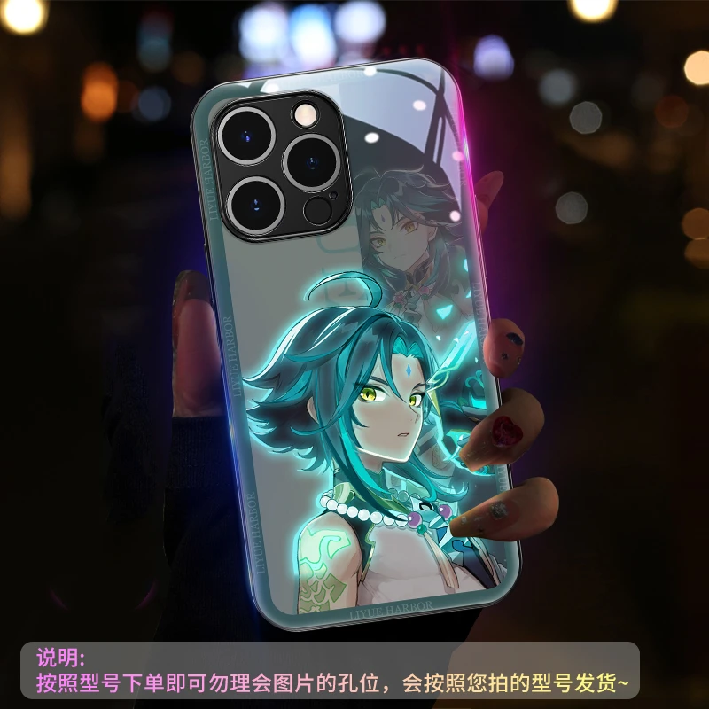 

GS Impact LED New Phone Case Voice-Activated Luminous For iPhone 11 11Pro 12 12Pro 13 14 15 Pro Max SE2020 6 7