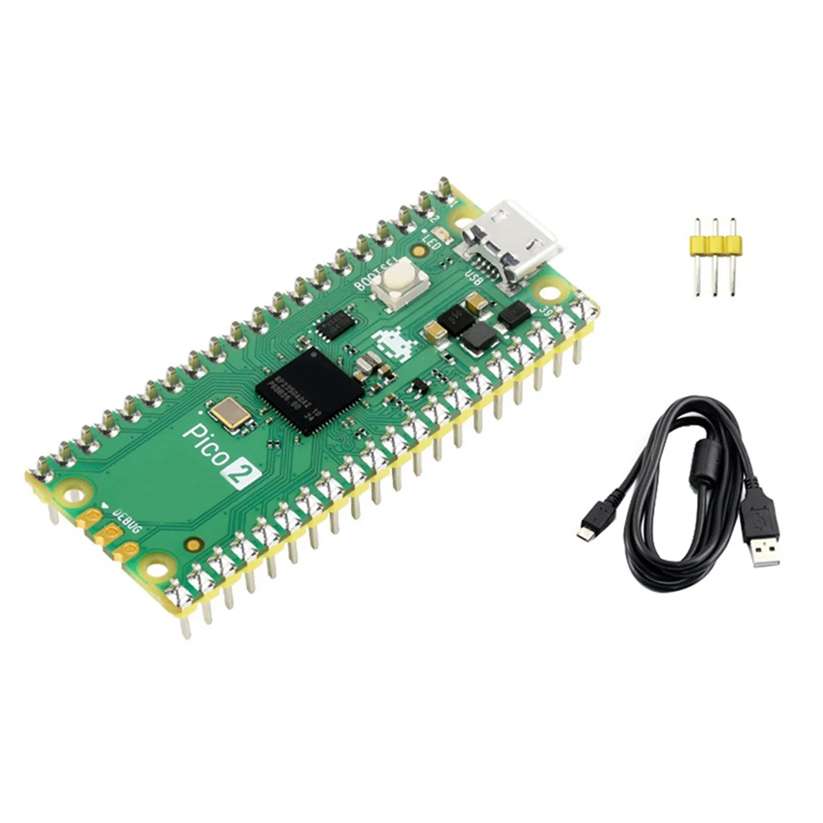 For Raspberry Pi Pico 2-M Development Board RP2350 Microcontroller ARM Cortex-M33 Hazard3 RISC-V Soldering Pin Header F