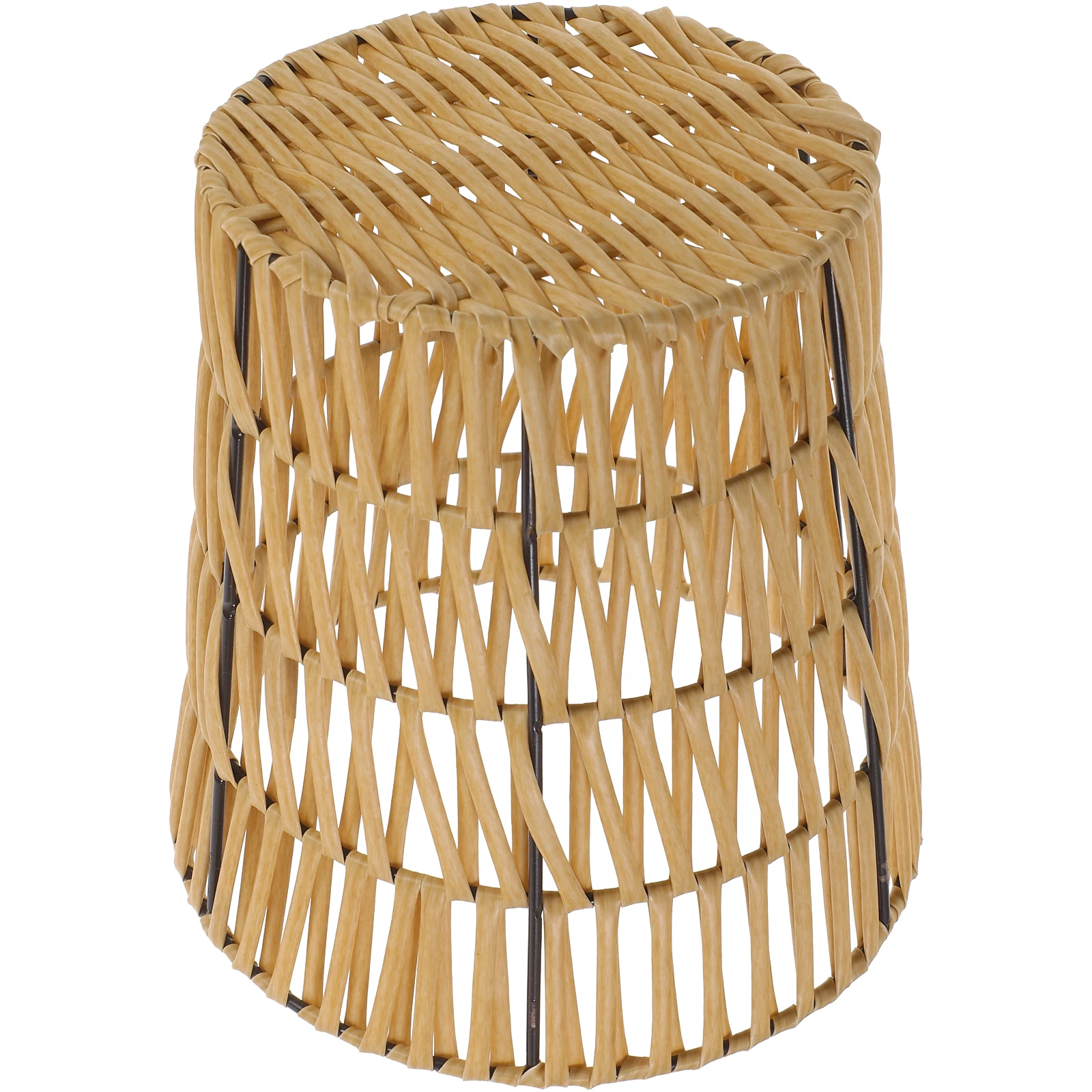 

Woven Trash Basket Clothes Storage Container Small Waste for Bedroom Wicker Paper
