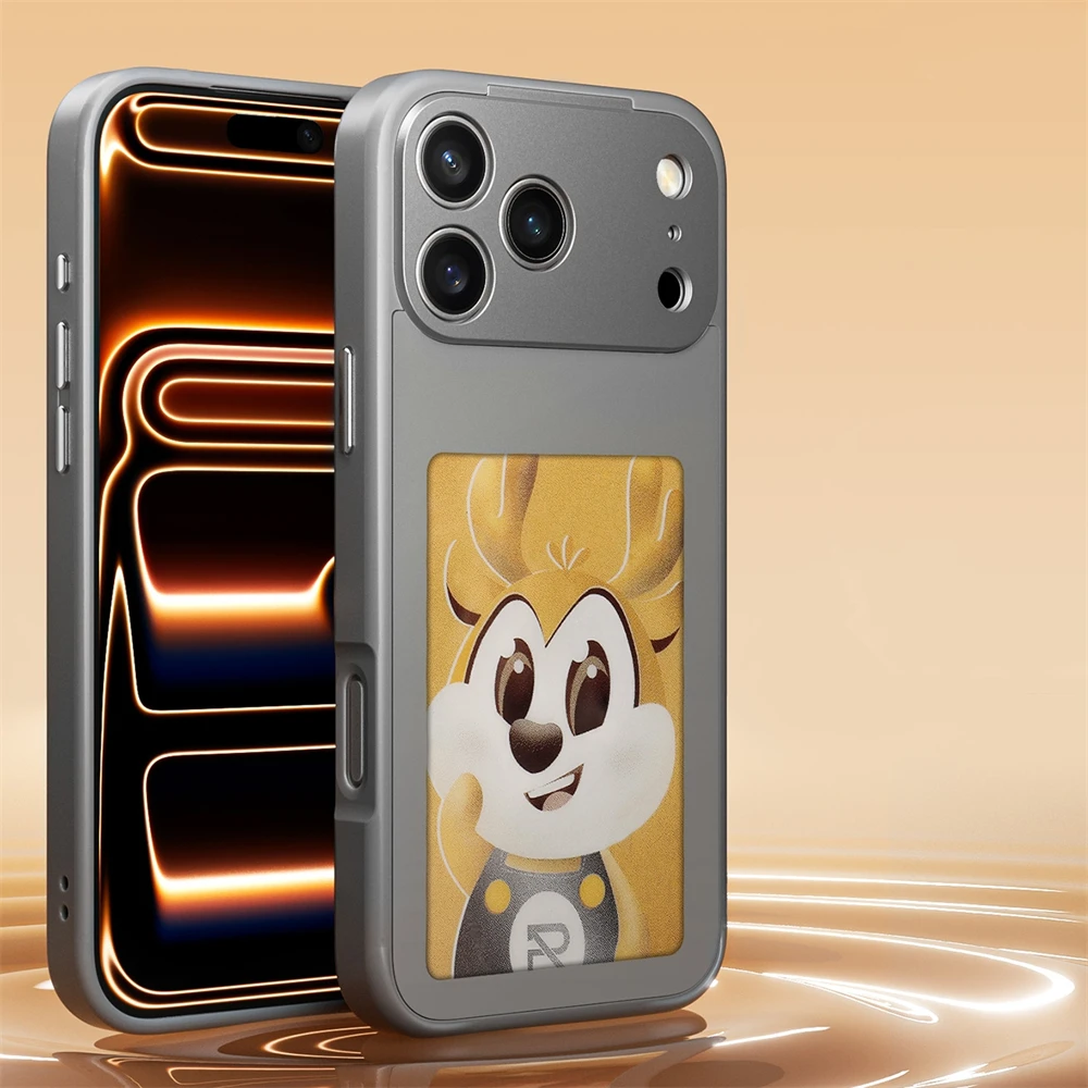NFC Function AI Phone Cases For iPhone 17 Pro Max ink Screen DIY Luxury E ink Screen Display Customized Phone Case