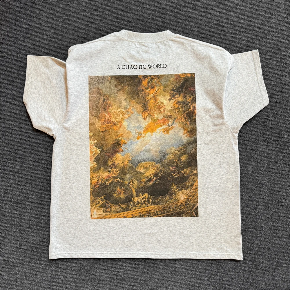 Loose Fit White Basic Short Sleeve T-Shirt by Wang Studio Summer Collection Premium Quality Couple Matching Casual Wear