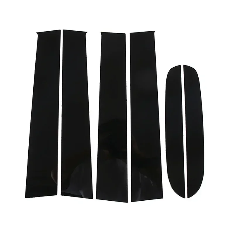 For Ford Ranger Wildtrak T7 T8 2015-2021 PC Black Car Window Center Pillar Decoration Stickers Car Accessories