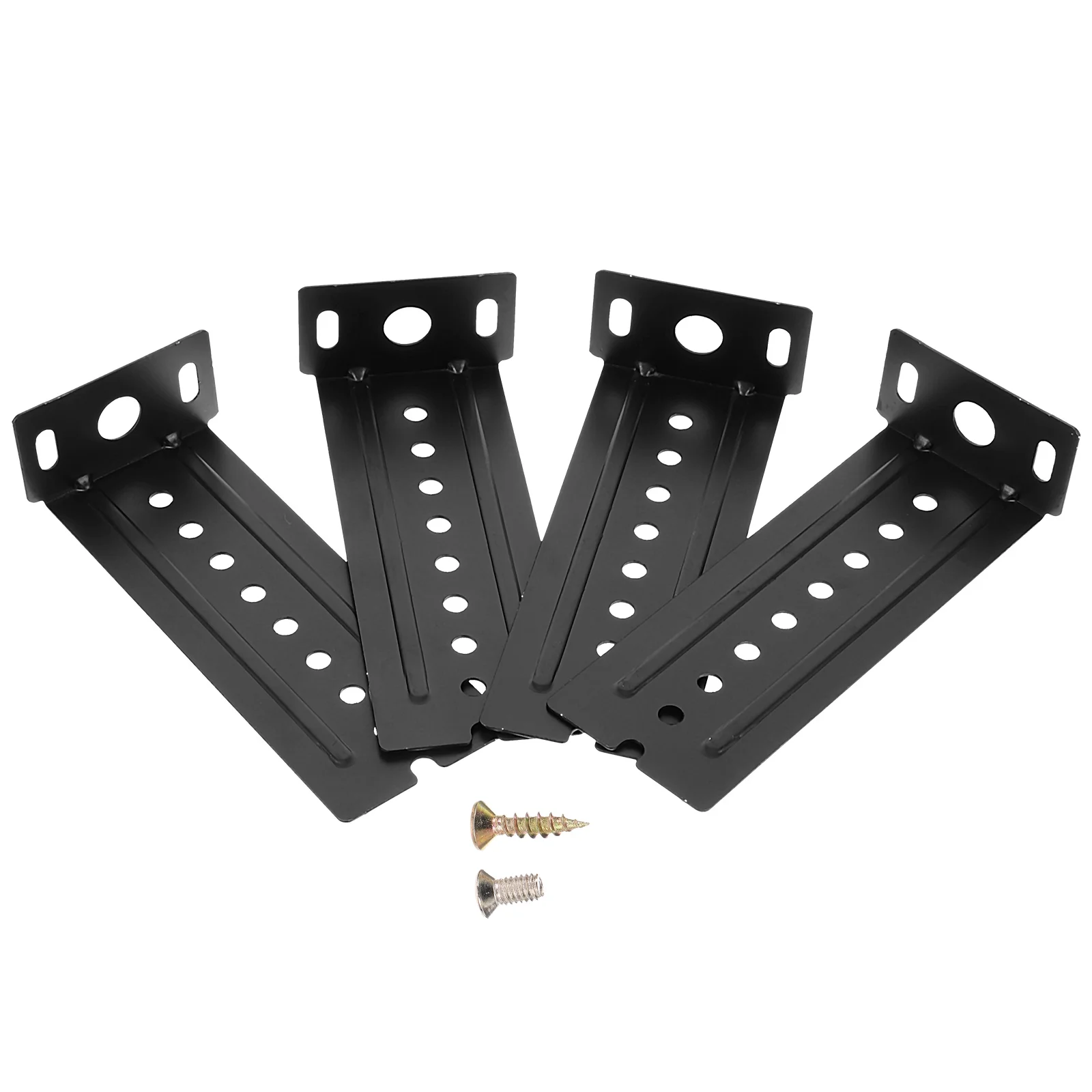 4 Pcs Guide Slide Rail Lifting Ear Accessories Rear Mounting Bracket for Drawer Stainless Steel Track Back Plate