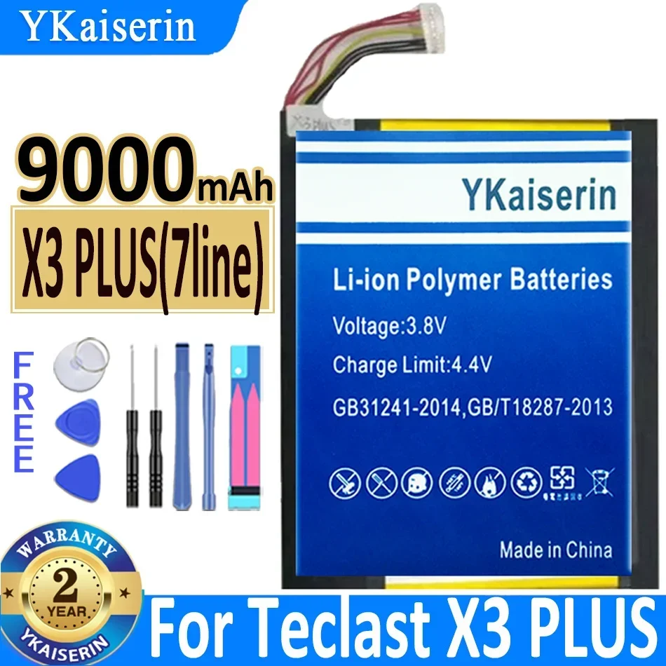 

10000mAh YKaiserin Battery for Teclast X3 PLUS X3PLUS 7/9 Wire High Capacity Bateria + Track Code