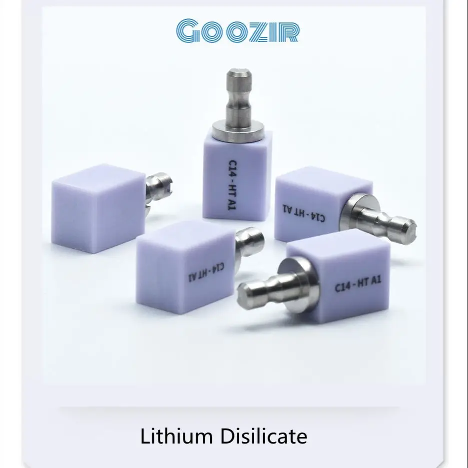 

Goozir Dental Lab Clinic Press Ingots CAD CAM Milling Cutting C14 LT Block Disc Glass Ceramic Lithium Disilicate