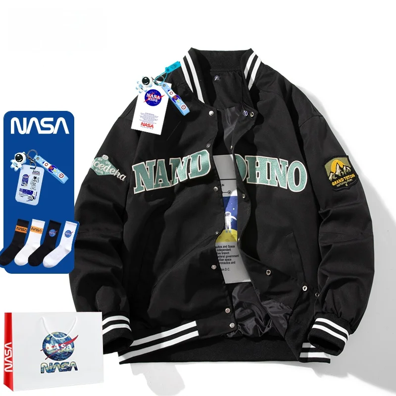 

Бейсбольная куртка-ветровка для молодежи, весна-осень, повседневная, на молнии, с длинными рукавами, свободного кроя, ветрозащитная, модная