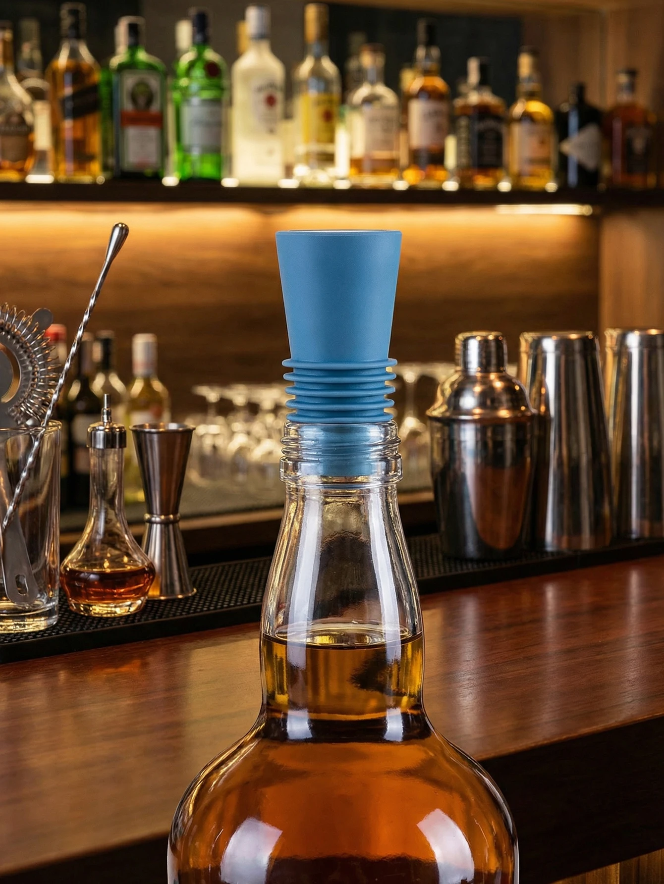 Reusable Wine StopperSilicone Cork Stoppers with Stainless S