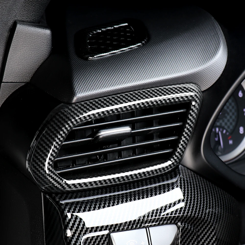 2PCS Front Dual‑Side Air Vent Cover Trim ABS Car Interior Decor Parts For Hyundai Veloster JS 2019-2022 Left‑Hand Drive