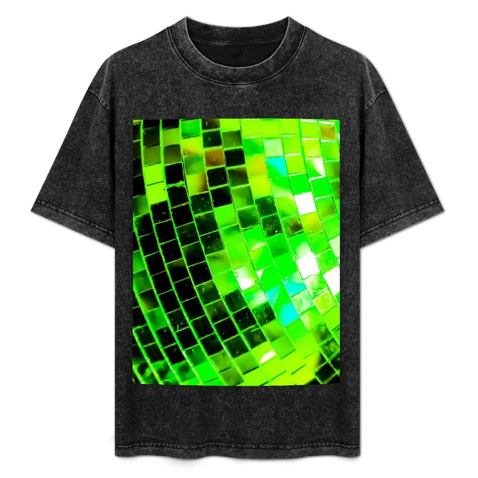 Funky Green Disco Ball T-Shirt plus size tops anime figures basketball graphic tees plus sizes mens t shirt