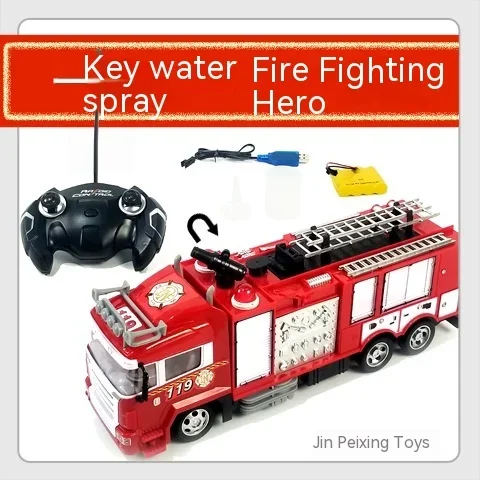 Remote Control Fire Truck Sprinkler Fire Truck Remote Control Fire Truck Wireless Control Toy For Fire Extinguishing Train