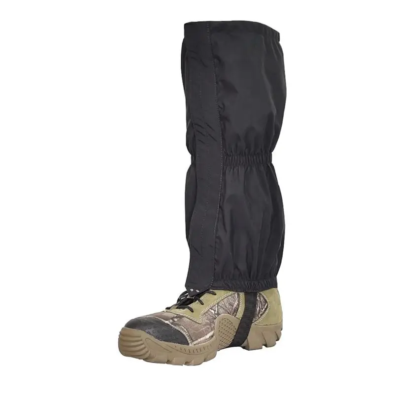 AT33 2 Pcs Outdoor Mountaineering Waterproof Snow Cover Zipper Shoe Cover Snow Mountain Skiing Leg Binding Leg Cover