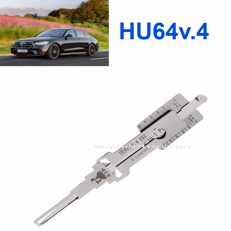 

1P HU64 V.4 EXT Lishi Tools Model Lishi 2-in-1 Picking for Automotive Locks - Mercede/s-Ben/z Maybac/h Professional Manual Tools