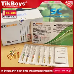 6pcs/Pack Dentist COXO SOCO SC Nickel Titanium PRO Root Canal File Endodontic Rotary Files Dental Equipment endodoncia 25mm 2504