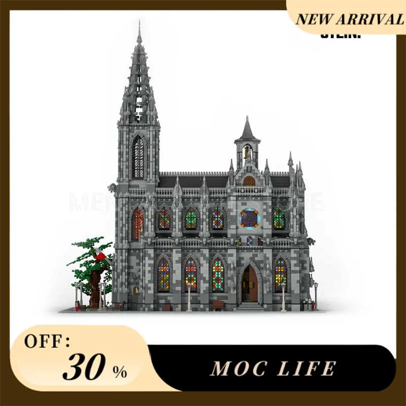 [22023PCS] Cattedrale MOC personalizzata Blocchi di costruzione creativi Set STEM Giocattoli educativi Kit modello di costruzione fai da te Regali di compleanno
