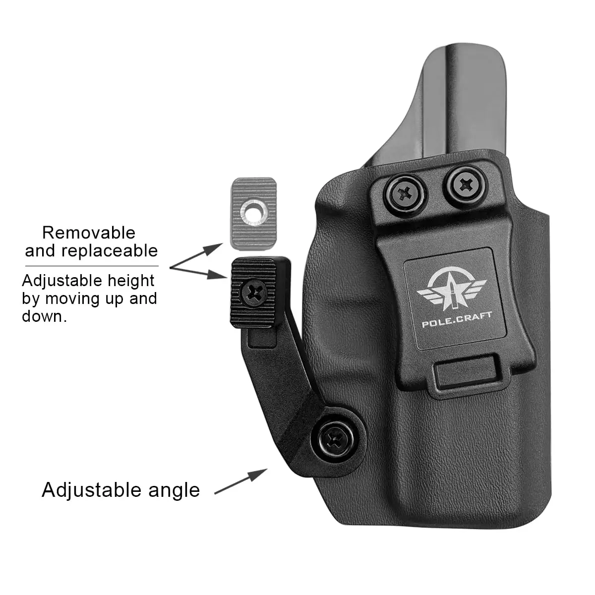 Iwb Kydex Holster Klauw En Optiek Gesneden Pasvorm: Gl 43x Mos-Binnenkant Tailleband Verborgen Draagtas Voor G43x Mos