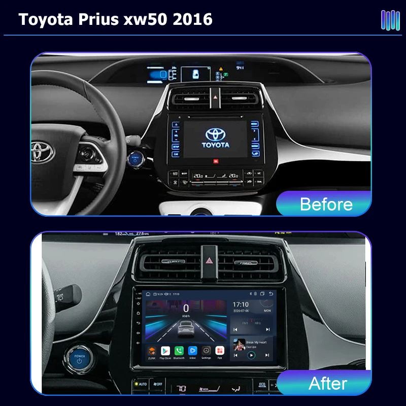 AI VOICE roadivox Android car radio for Toyota Prius xw50 2016 stereo GPS Navigation video Multimedia Player tape recorder
