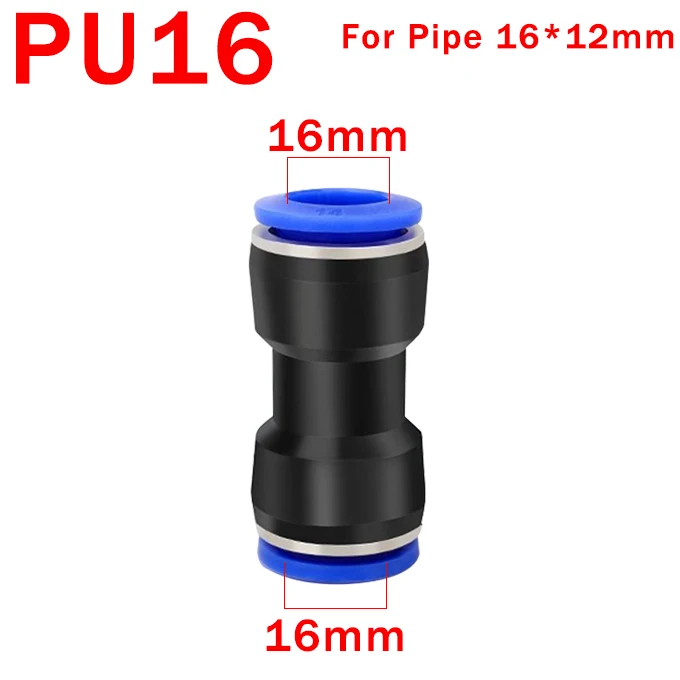 10 Stück Pneumatische Schnellverbinder Luftschlauch-Anschlüsse aus Kunststoff PU PG 4mm 6mm 8mm 10mm 12mm Steckverbinder