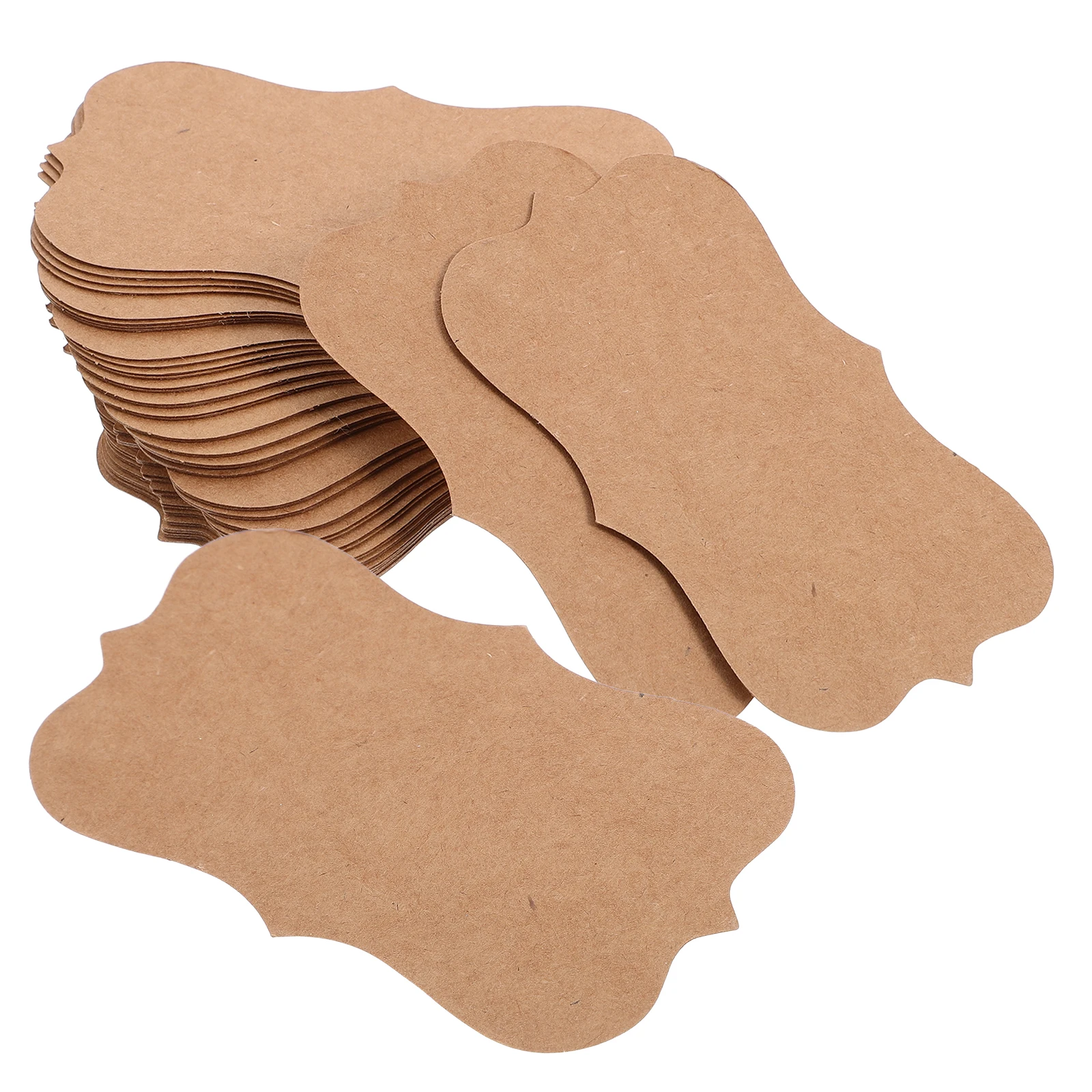 

100pcs Kraft Business Blank Index Small Size Rounded Corner Detachable Note Blank Index Cards Card Paper Mini Cards