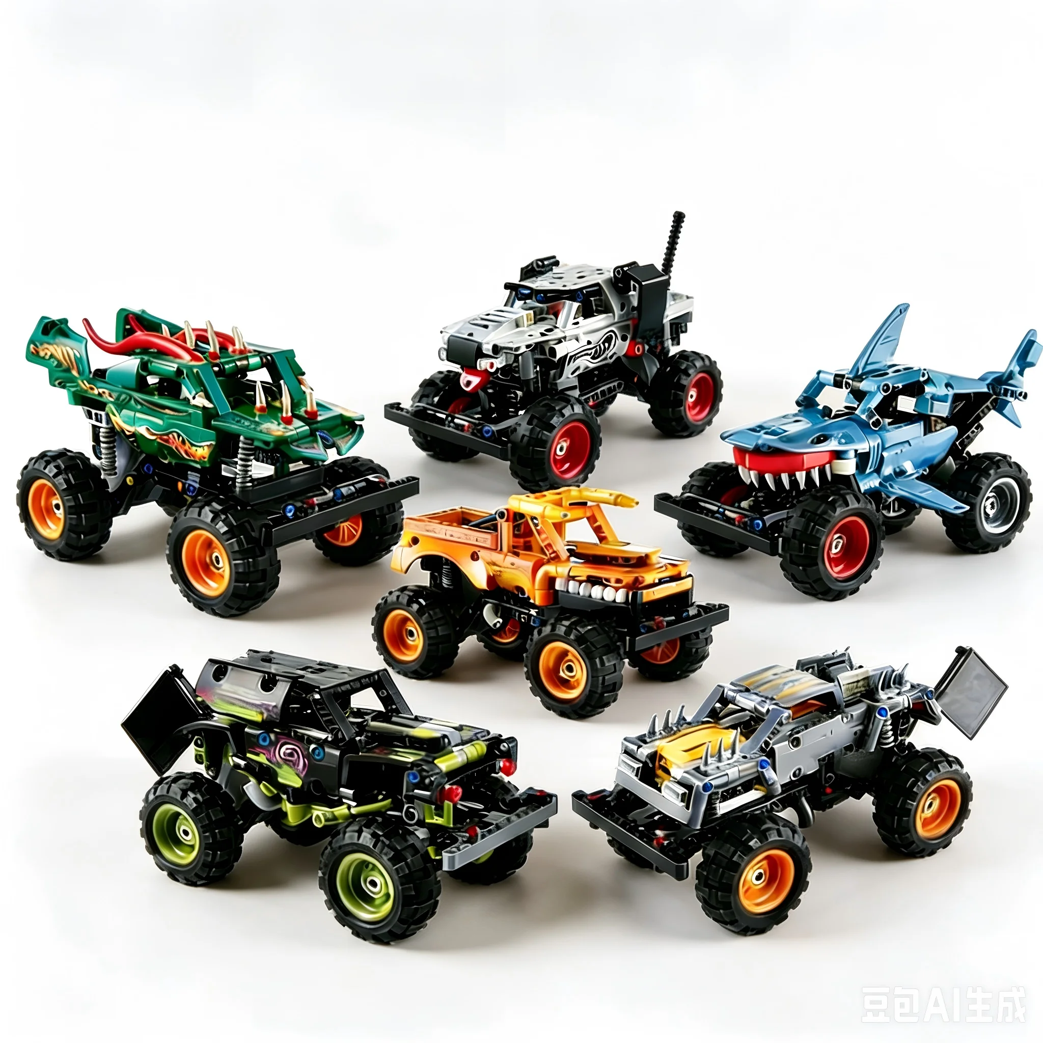Giant Wheel Off-road Vehicle Model  Building Blocks Sets Suitable for Birthday Gifts Compatible with Legoed Particles