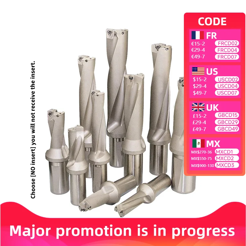 

U drill C20-2D16-35WC03 C25-2D20-43WC03 2D depth,fast drill,Indexable bit,for Each brand WC series blade,Machinery,Lathes,CNC