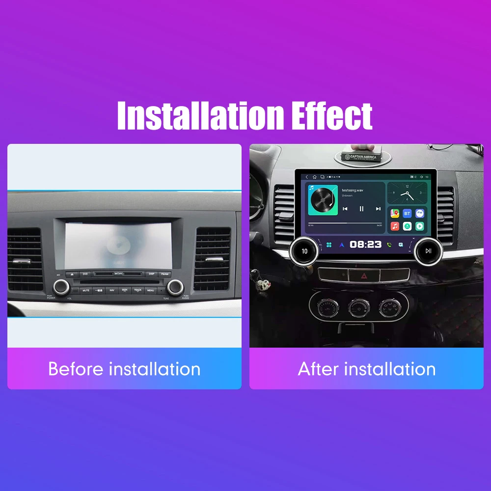 11.8 Inch 2K Double Knobs 2 Din Car Radio For Honda Lancer 2006-2018 Car Radio DVD Multimedia Video Player Android Auto Carplay