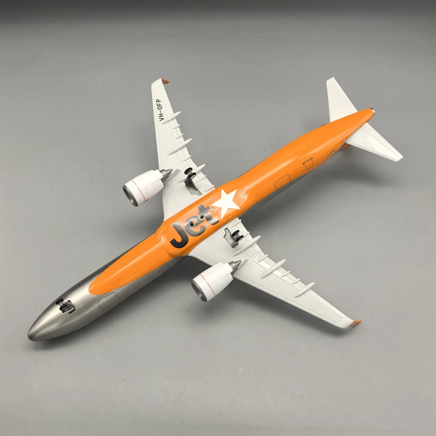 44cm Miniature Plane A321 Jetstar Airplane Model 1:100 Scale Aircraft Resin with LED Light(Touch or Sound Control) Collectible view 6