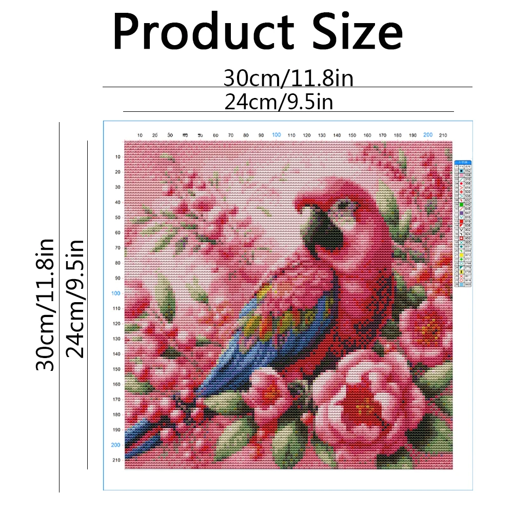 エバーシャイン刺繍用品、オウムの動物モチーフ、手芸、クロスス - Embroidery Design Patterns Flowers のレビューと価格