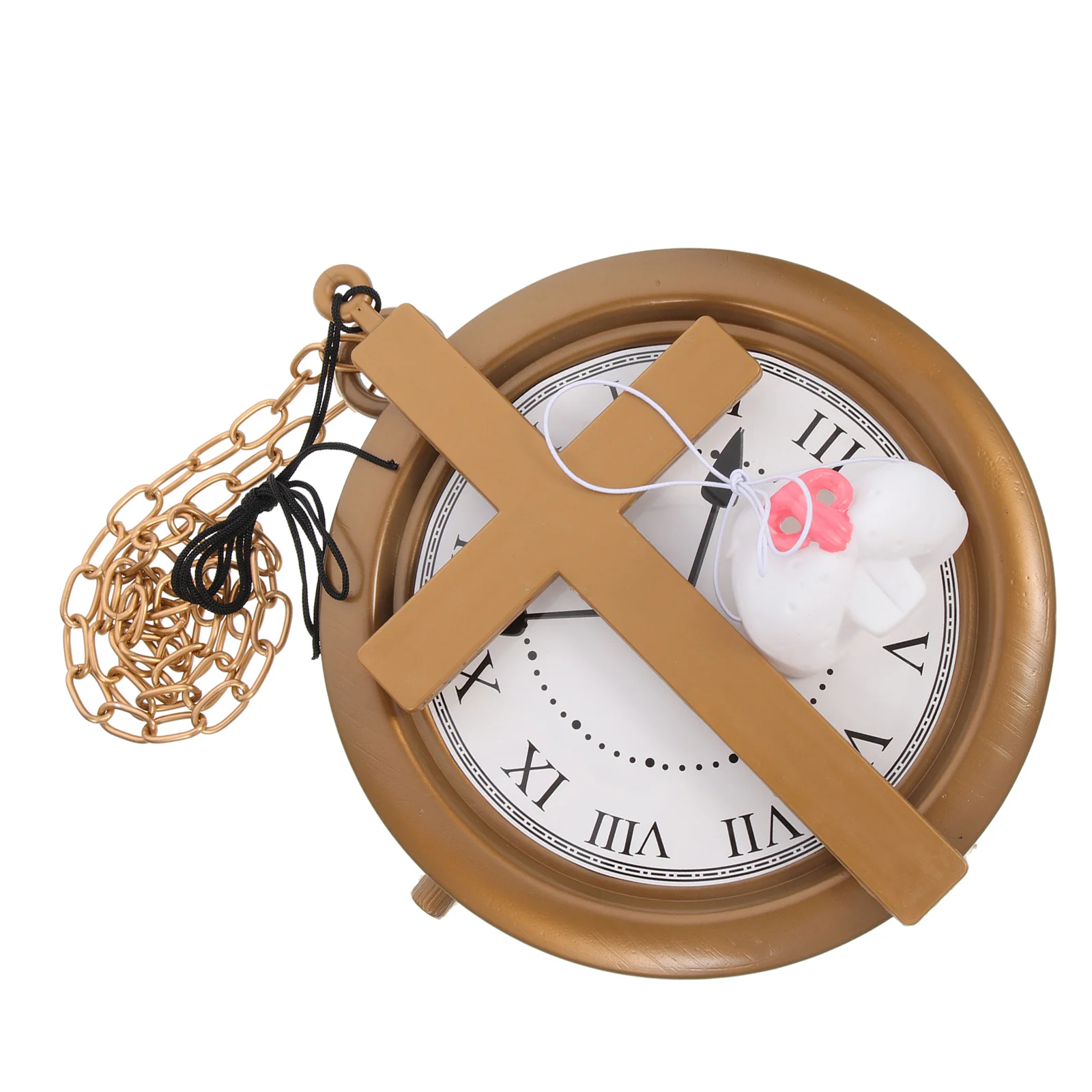 1 Juego de accesorios de Cosplay de nariz de conejo, suministros para fiestas, disfraz de hippy, accesorios de Cosplay para Halloween, colgante de reloj