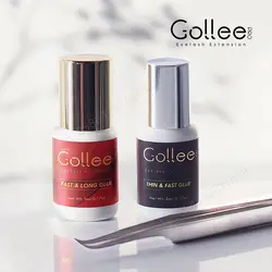 5ml /10ml Gollee Eyelash Extension Glue 1s Fast Lash Glue Individual Eyelash Glue Adhesive Retention 6-8 Weeks Accept Own Logo