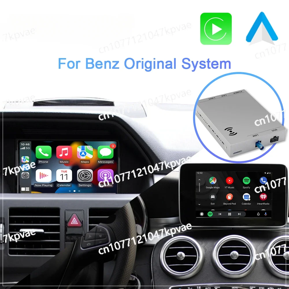 Wireless Apple Carplay Android Auto for Mercedes Benz C117 W176 W204 W205 W221 GLS GLK Class NTG 4.5 4.7 5.0 4.0 6.0 MBUX Module