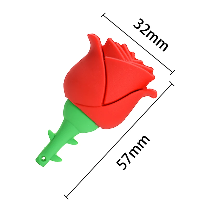 

Cartoon USB Flash Drive Beautiful Pen Drive Key Chain Memory Stick USB Stick Red Silicone Creative Couple Gift Pendrive