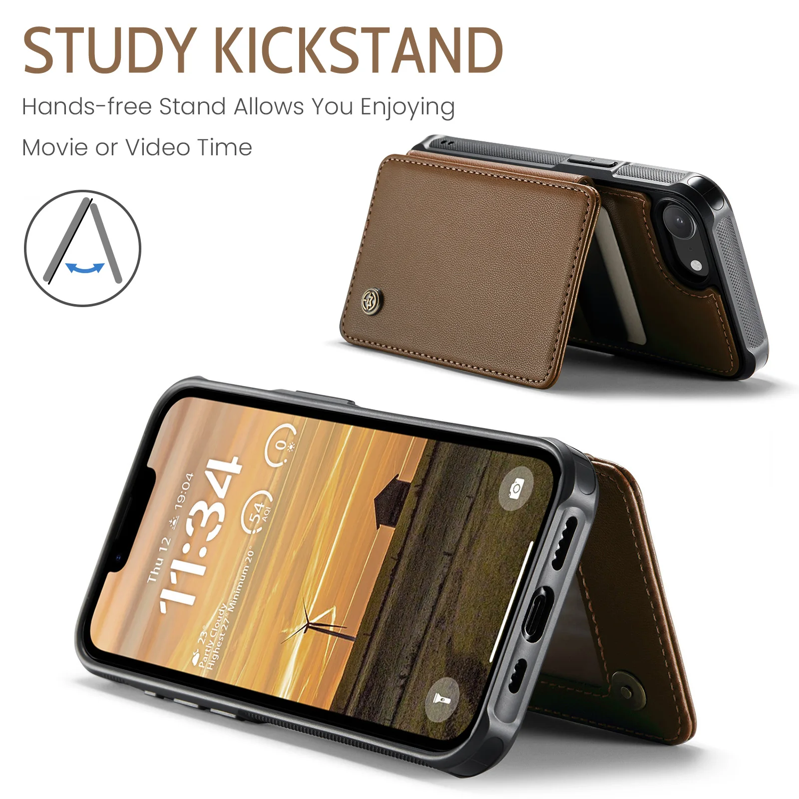 

C22 CaseMe Wallet Case For iPhone 16 15 14 13 Pro Max 12 11 X XS XR 6s 7 8 SE2 Magnetic Leather Case Card Holder Cover Skins New