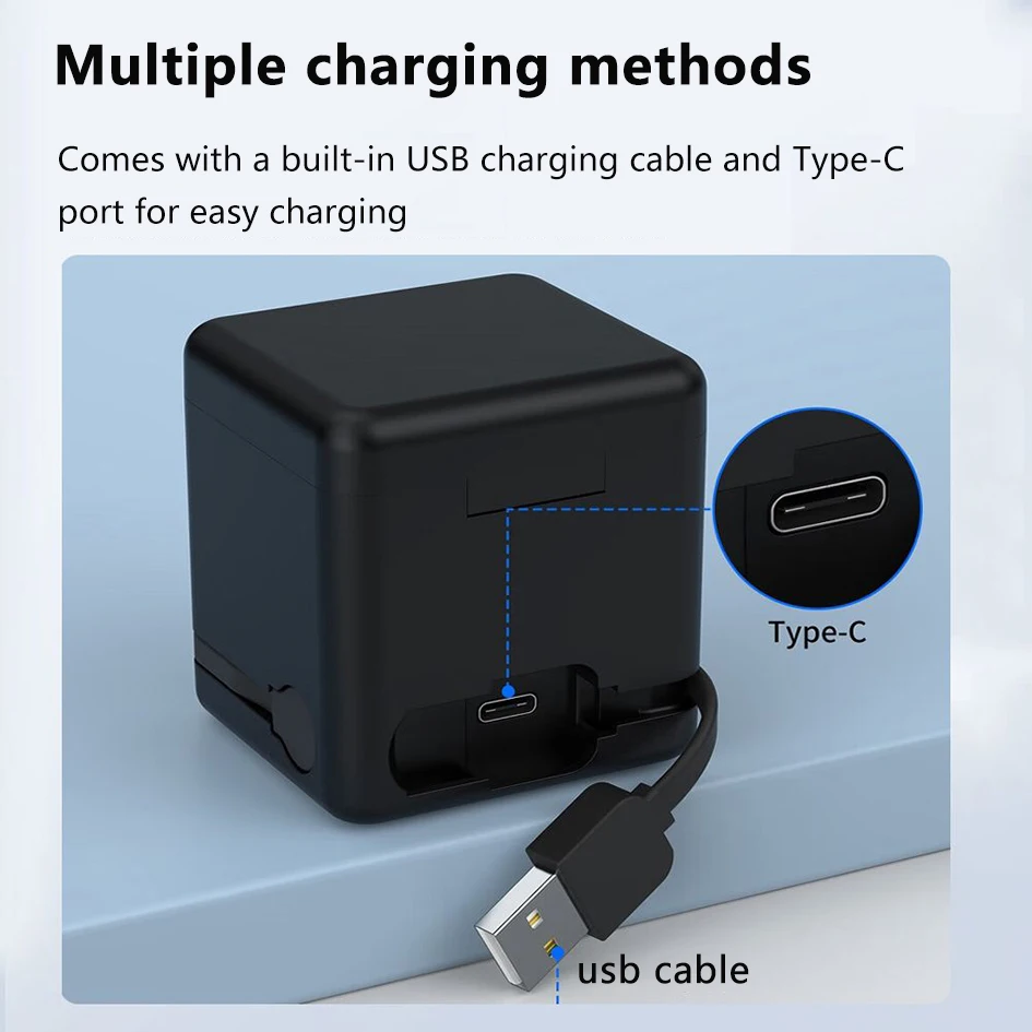 GoPro 1800mAh Batteries And Three Card Slot Charger With SD Card Reading Function ,For Gopro 5 Gopro 6 Gopro   7 Gopro 8 Camera