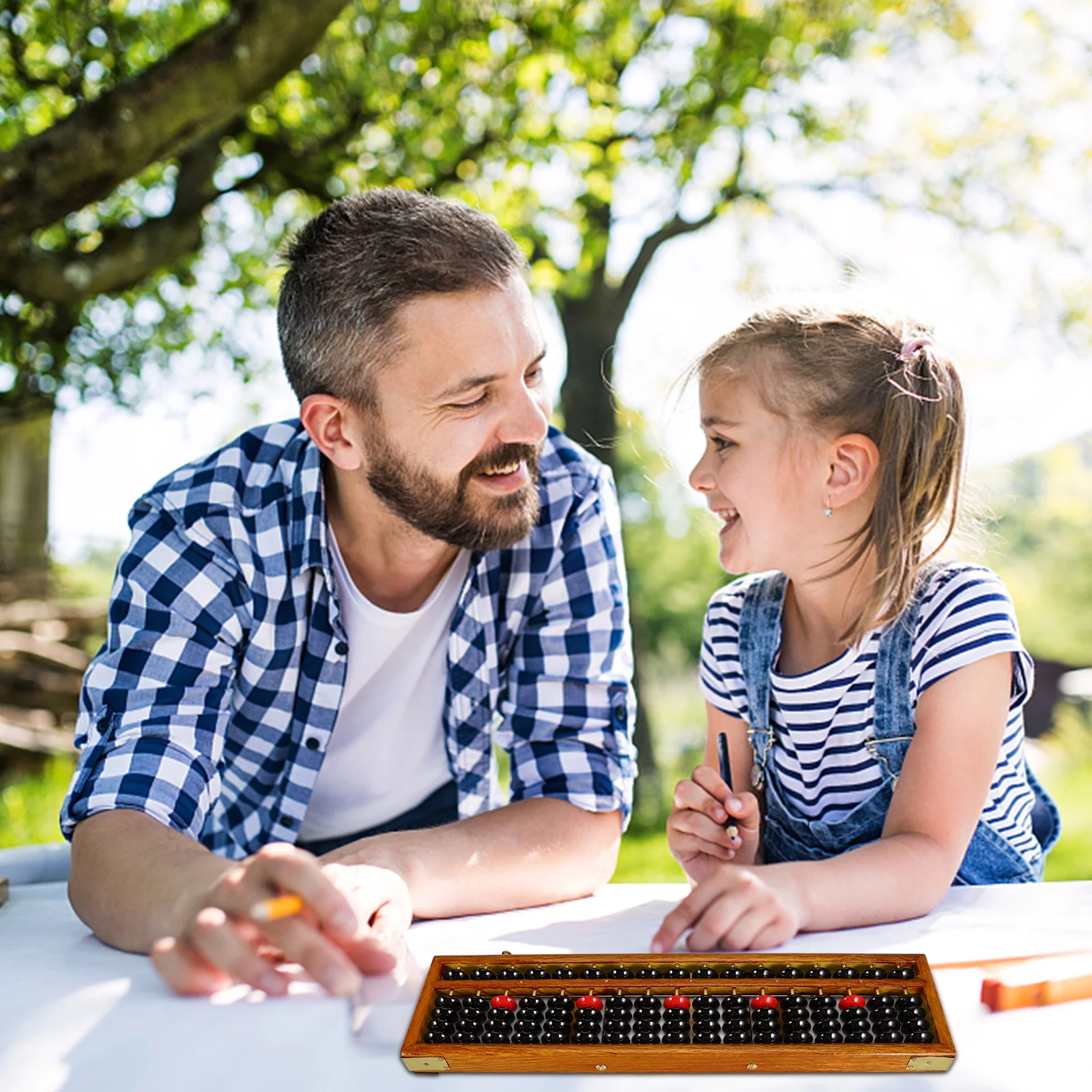 

1pc 17 Column Wooden Abacus Chinese Style Retro Beads Counting Tool For Kids Math Learning Arithmetic Education Abacus Vintage