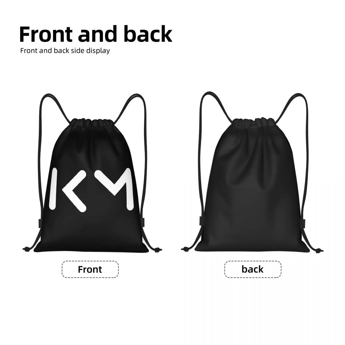 KM Mbappes-mochila personalizada con cordón para hombre y mujer, saco de entrenamiento portátil para fútbol, gimnasio, deporte