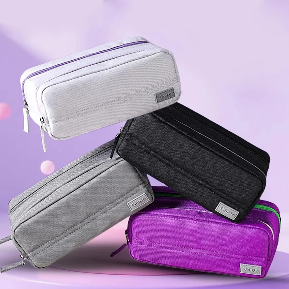 1pcs New Japan KOKUYO Double Door Pencil Bag Multi Layer Stationery Box Large Capacity Multi Functional Kawaii School Supplies