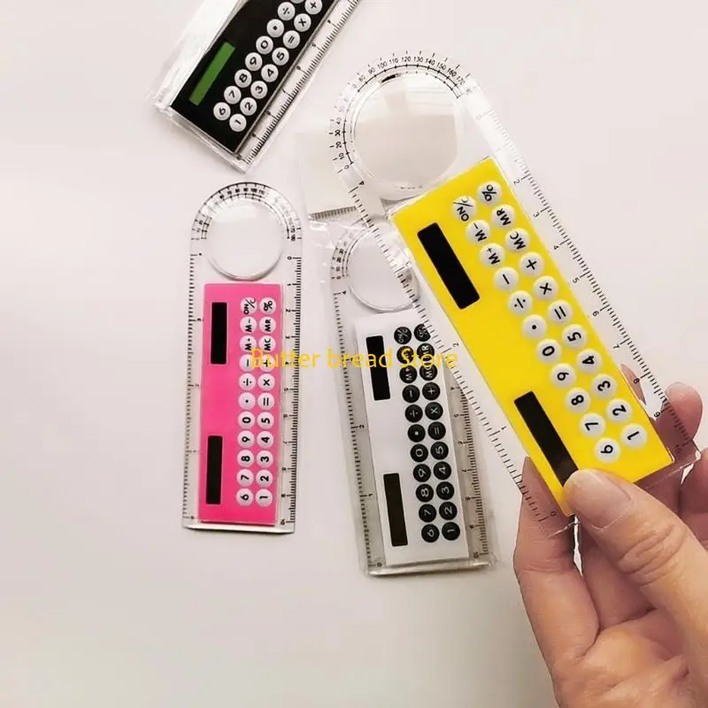W89C Calculator with Ruler, Magnifier and Protractor for Student