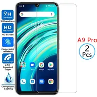 2pcs protective tempered glass for umidigi a9 pro screen protector on umi digi a 9 9a a9pro 9apro 6.3 safety film accessories 9h