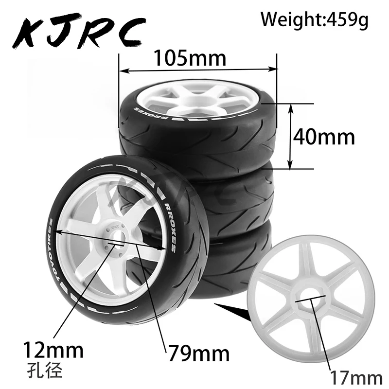 4 pcs 1/8 RC remote control flat running rally electric room tires 17mm for X3GT KM ARRMA 1/7 ZD SN Team C HSP 02