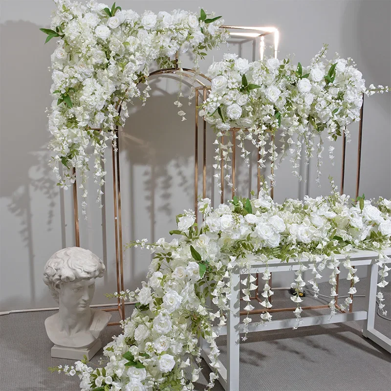 Giant Flower New Hanging Lily of the Valley Arrangement for Wedding Stage Backdrop Arch Window Display Venue Decoration