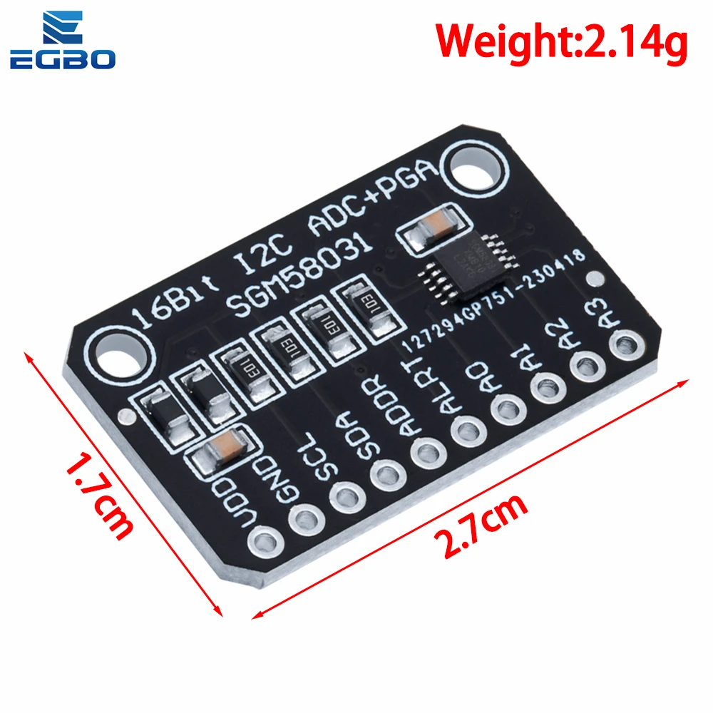 جديد SGM580 31 مجلس التنمية 16 بت عالية الدقة I2C وحدة 4 قناة ADC الحصول على البيانات محول لاردوينو جديد SGM580