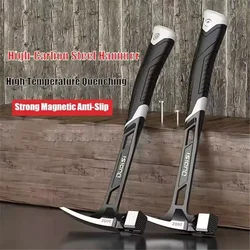 Magnetic High Carbon Steel Nail Hammer with Anti Slip Handle Multi-functional Woodworking Claw Hammer Hand Tool Woodworking Tool