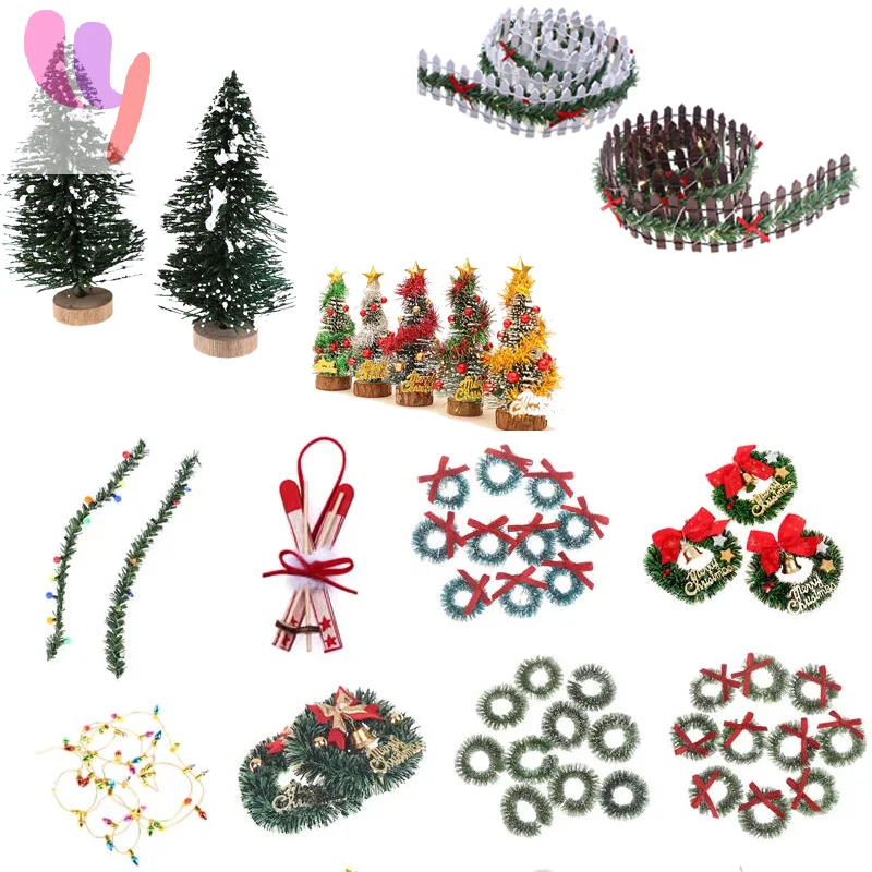 3pcs Mini Guirlande de Noel,Couronne de Noel Miniature,6CM Mini Couronne de Porte,Convient pour la Décoration de Maison de Poupée, Pendentif de 3pcs Mini Guirlande de Noel,Couronne de Noel Miniature,6CM Mini Couronne de Porte,Convient pour la Décoration de Maison de Poupée, Pendentif de