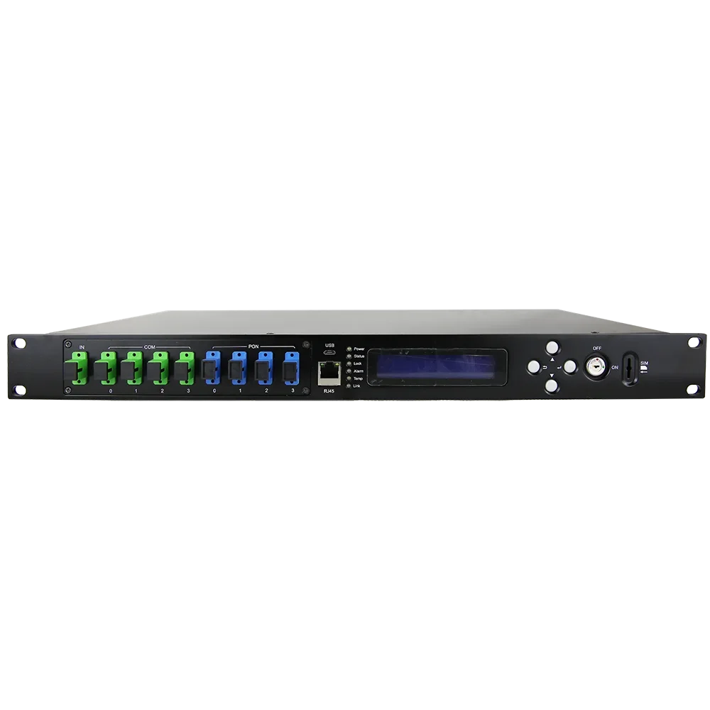 4 Output Port 1550nm Optical Fiber Amplifier 19/20/21/22/23dBm edfa 4 port catv wdm edfa amplifier