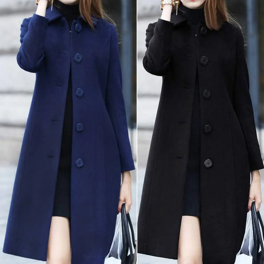 

Long Sleeves Chic Plus Size Thermal Lady Jacket Cardigan Winter Coat Elegant for Work