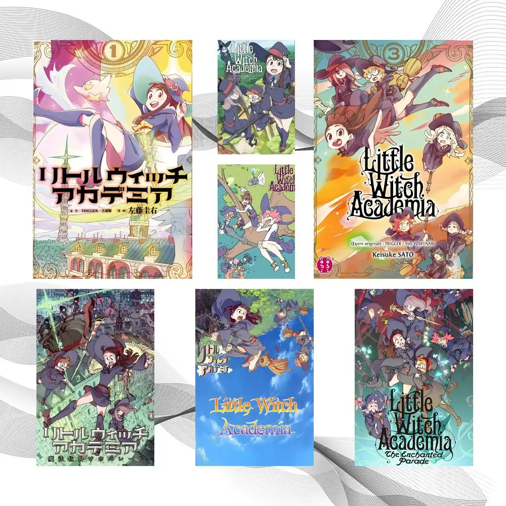 Anime L-Little Witch Academia Poster Peel And Stick Wall Art Self Adhesive PP Waterproof Wall Decor Living Room Bedroom Gift