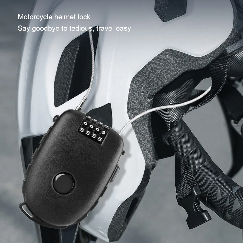 1PCS/2PCS Motorcycle Helmet Suitcase Cable Lock Combination Lock Helmet Lock 4 Lock Helmet Lock Durable Safe